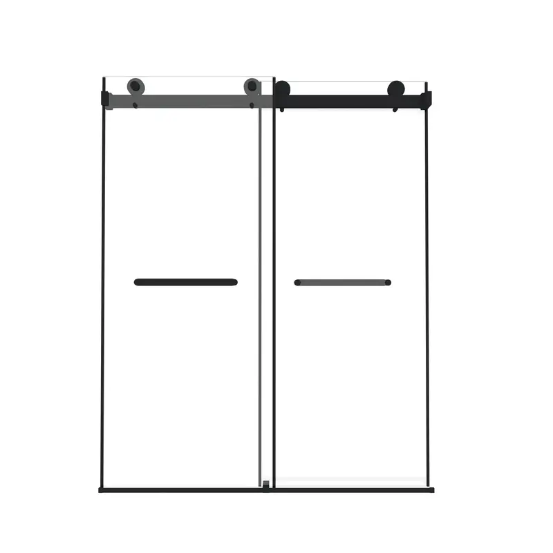 Dual-Panel Frameless Sliding Shower Door For Spacious Bathrooms 3