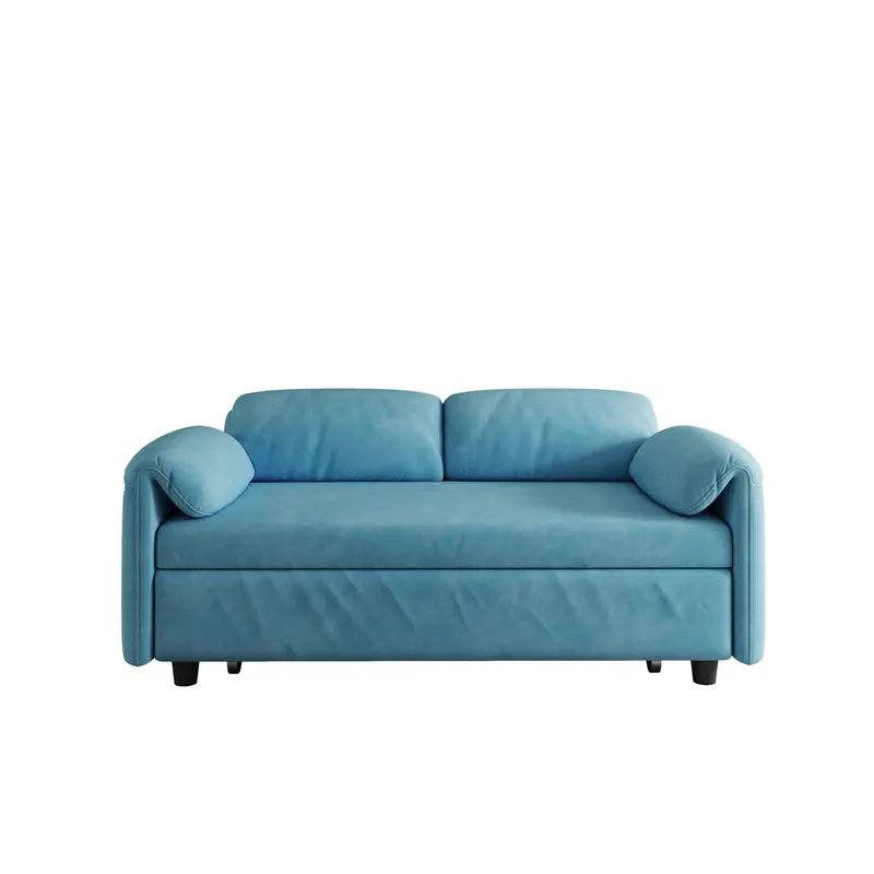 Dual-Purpose Lounge Sofa With Retractable Queen-Size Mattress 1
