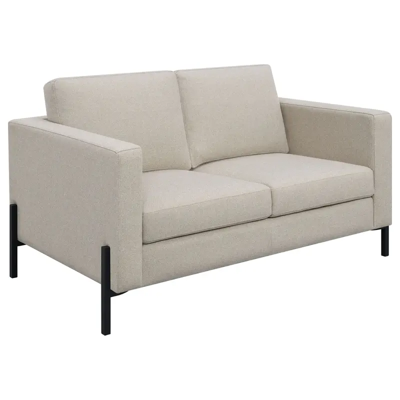 Dulcie Oatmeal Loose-Back Loveseat – Casual, Comfort-Focused Seating 1