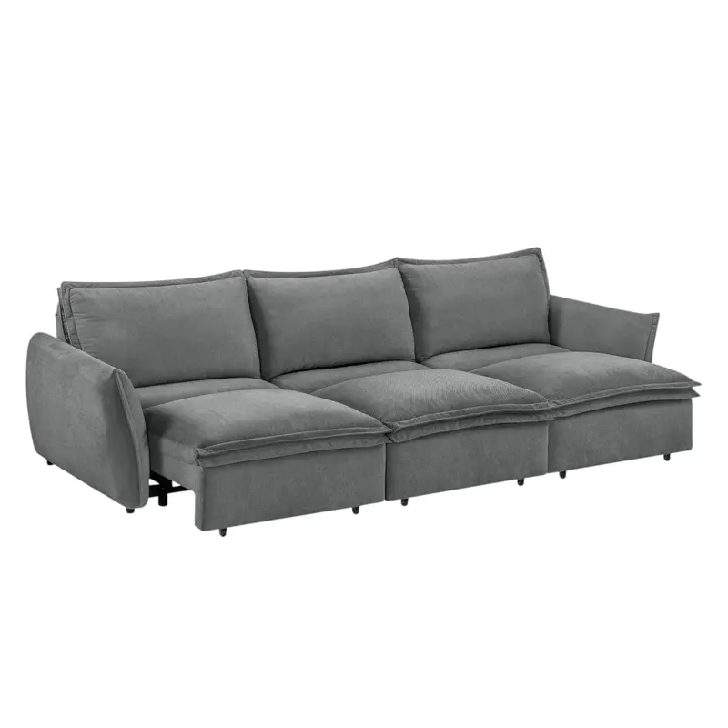Eaden Gray Power Sofa With Pull-Out Sleeper Function 1