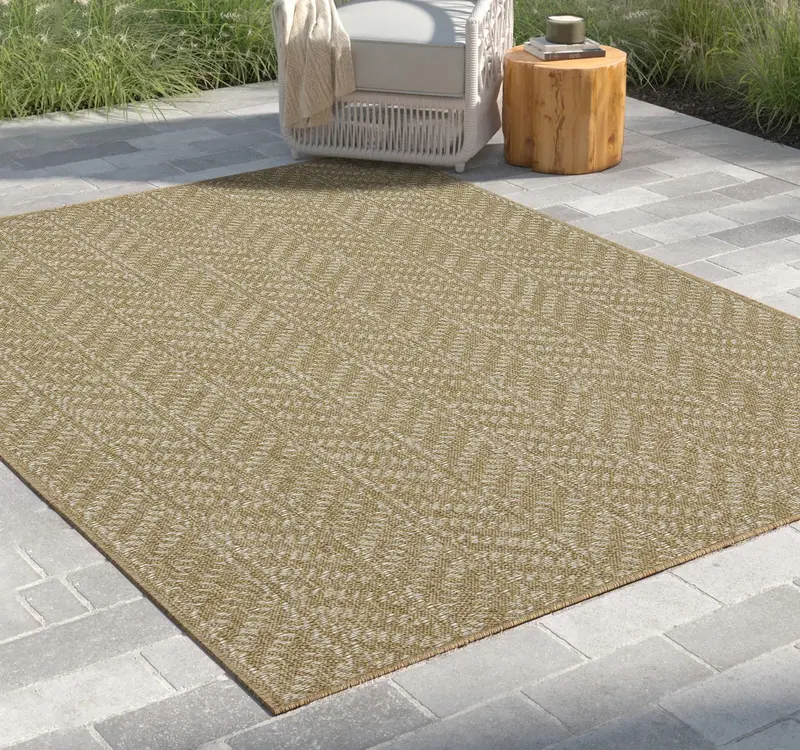 Earth Flatweave Indoor Outdoor Area Rug – Lightweight & Reversible 1