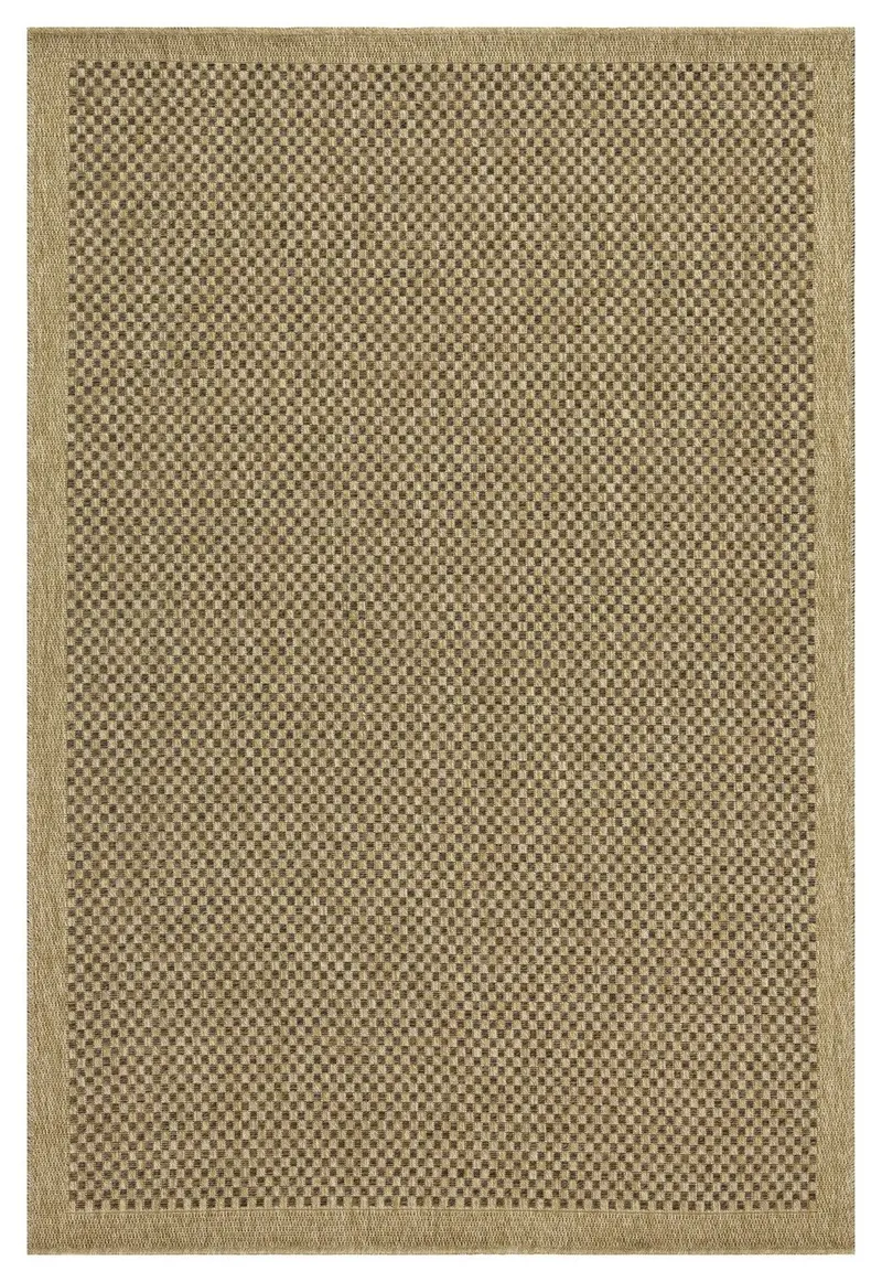 Earth Mocha And Natural Polypropylene Indoor/Outdoor Rug – Jute-Like Texture (7'10" X 10'3") 1
