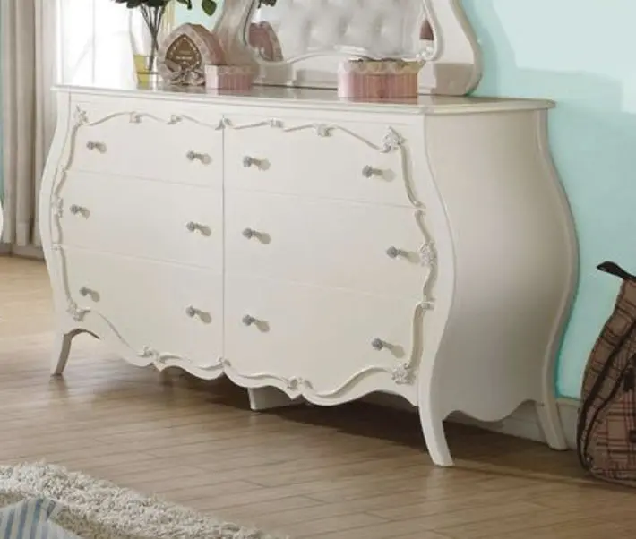 Edalene Modern White Dresser With Soft-Close Drawers 1