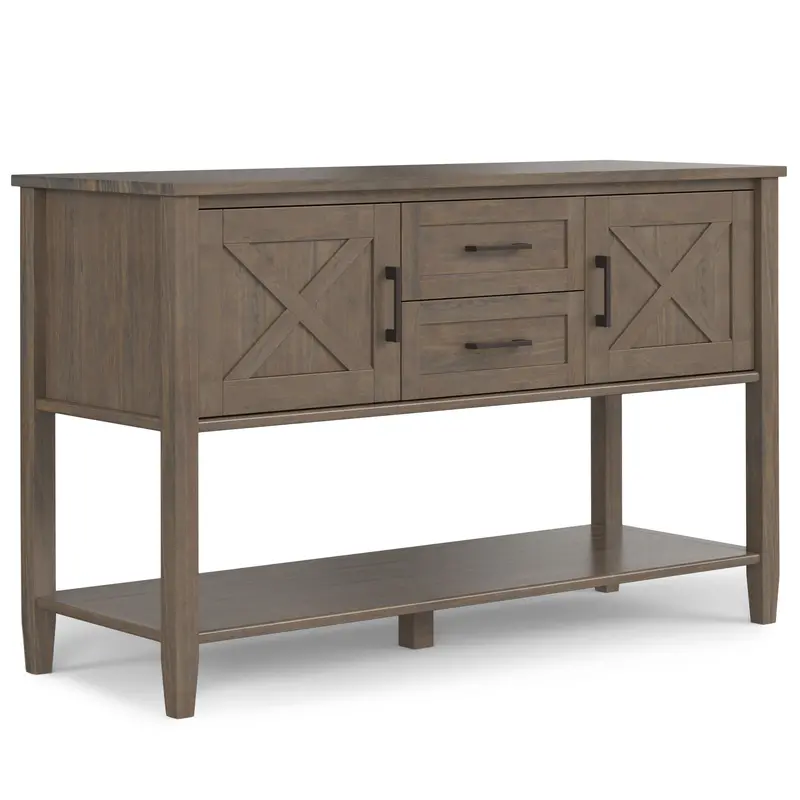 Ela Smoky Brown Entryway Console Table 1