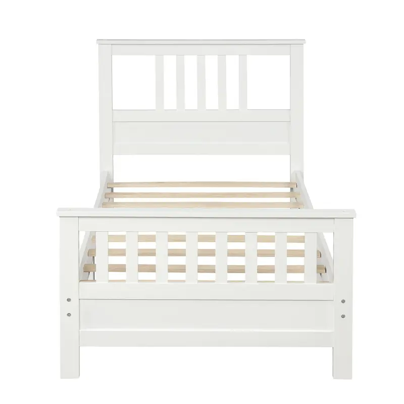Elegant Platform Bed With Textured Paneled Headboard And Matching Footboard 1