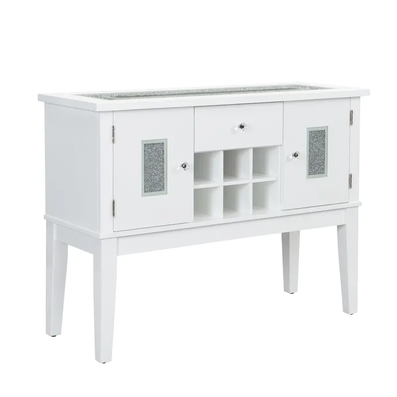 Elizaveta Modern White Server Cabinet 1