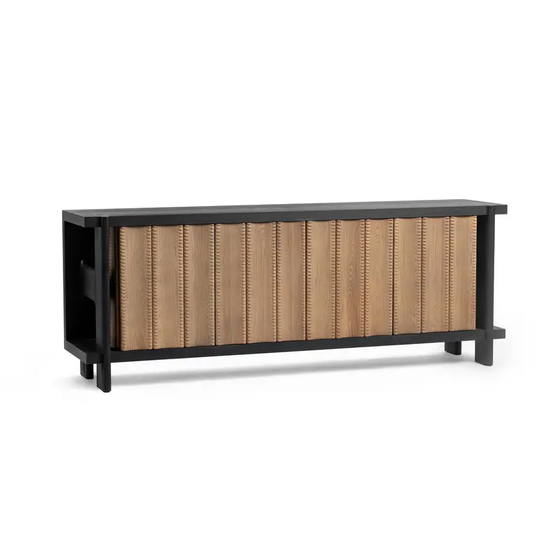Ellison 4-Door Cabinet In Shoreline Noir Matte Finish 1