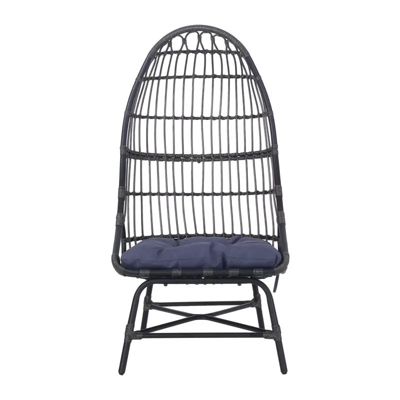 Elon Cocoon Chair – Textured Gray Indoor/Outdoor Lounge Seat 1