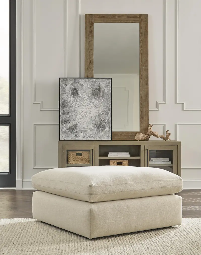 Elyza Oversized Fabric Accent Ottoman – Stylish Footrest & Extra Seating 1
