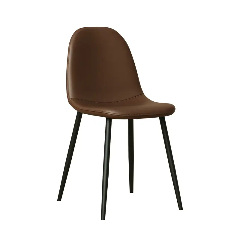 Ergonomic Spoon-Back Dining Chairs With Soft Upholstered Seating 1