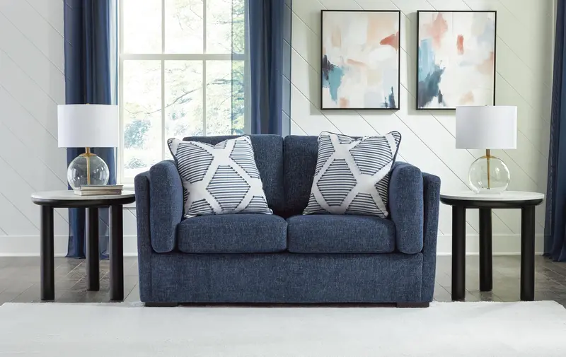 Evansley Two-Seat Loveseat With Clean Lines And Performance Fabric 1