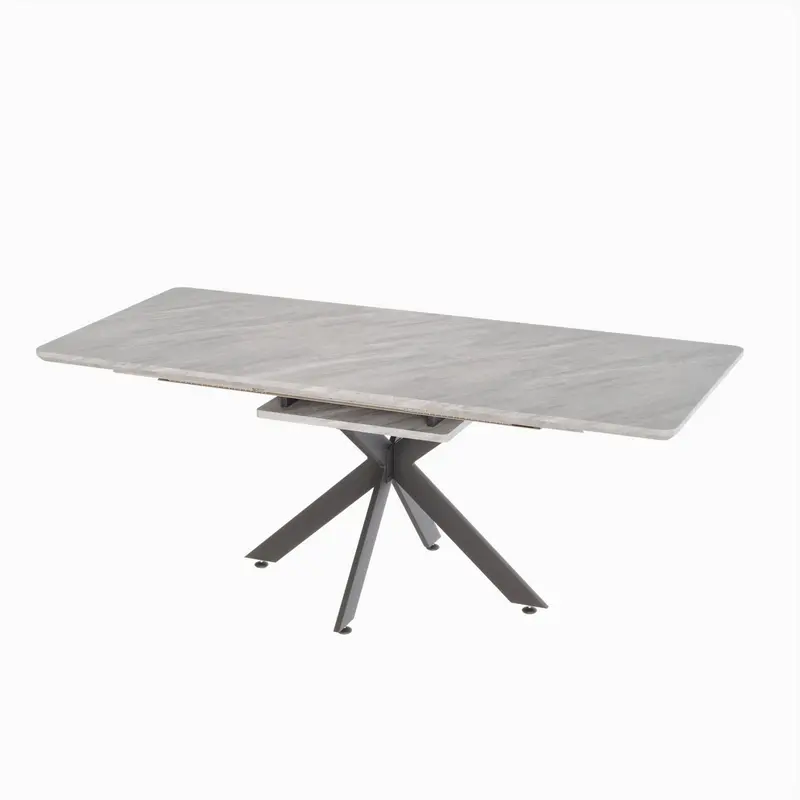 Extendable Modern Dining Table Set – Seats 6 To 8 In Sleek Black Or Gray 1