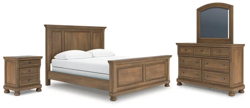 Feddinger California King Panel Bed With Mirrored Dresser And Nightstand 1
