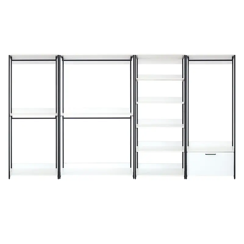 Fiona Freestanding White Walk-In Closet System 1