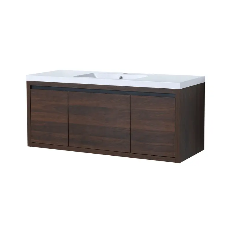 Floating Modern Bathroom Vanity With Resin Sink And Precision Soft-Close Doors 1