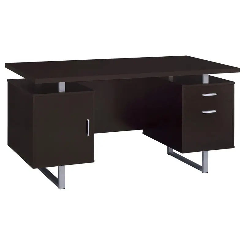 Floating-Top Office Desk With Two Drawers 1