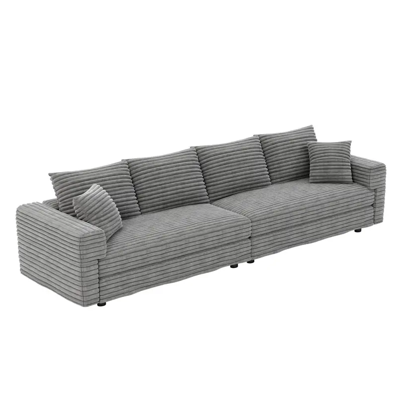 Four-Seat Deep-Seat Sofa With Cloud-Like Cushioning 1