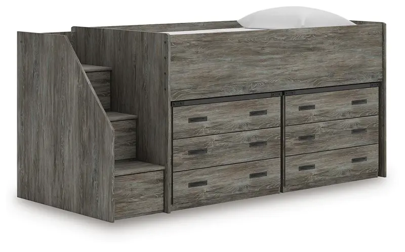 Frandern Twin Loft Bed With Built-In Drawer Storage And Safety Rails 1