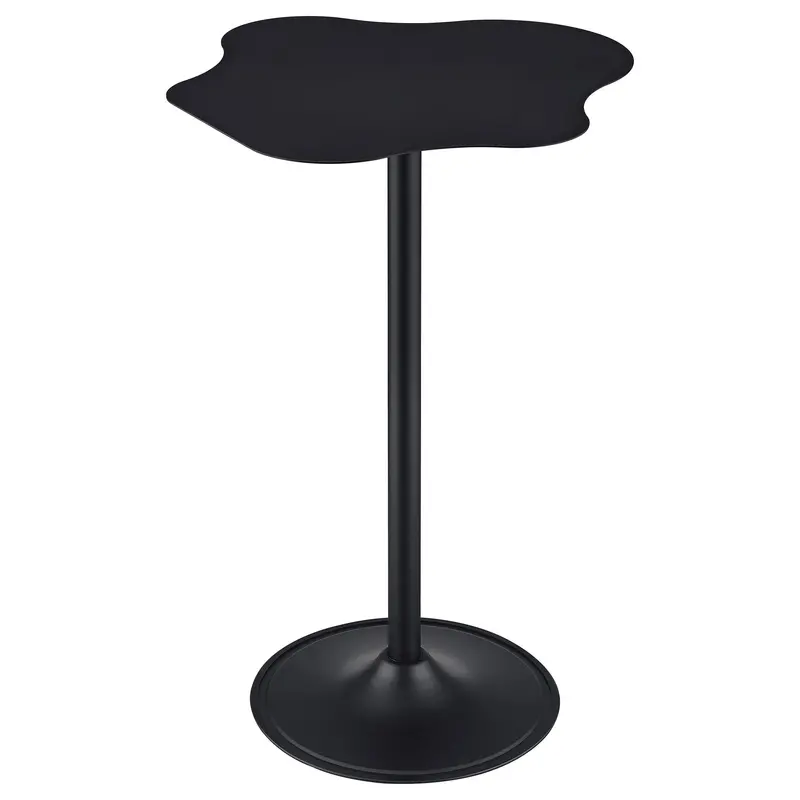 Fresno Black Curved Cloud-Style Bistro Bar Table 1