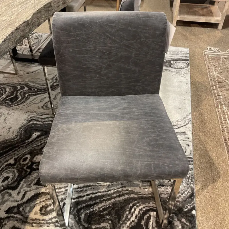 Frozen Dark Grey Dining Room Chair – Upholstered 1