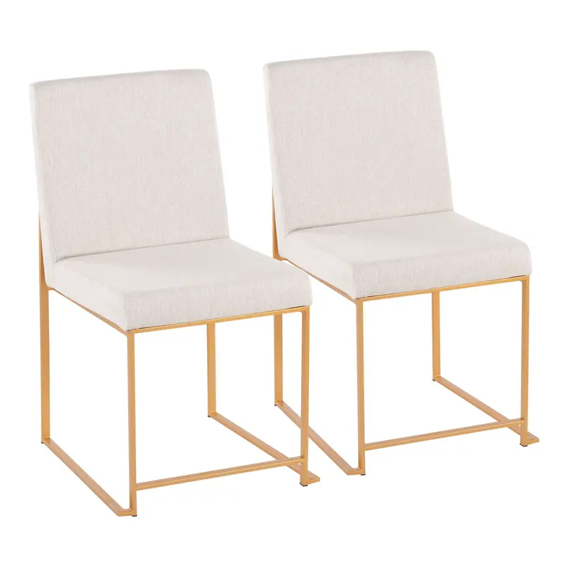 Fuji Stylish Framed High-Back Dining Chair Set (2 Pcs) 1