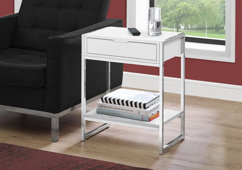 Functional Accent Side Table With Built-In Storage Drawer 1