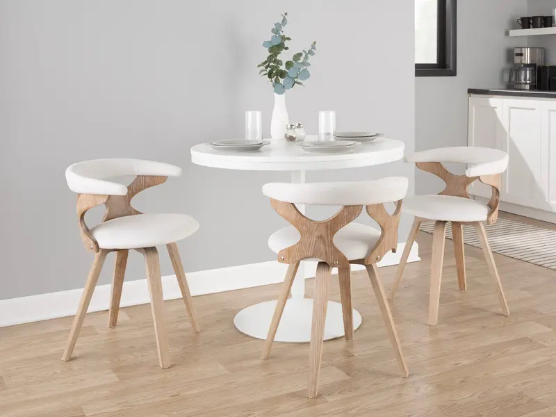 Gardenia Mid-Century Modern Dining Chair – Solid Wood Accents 1