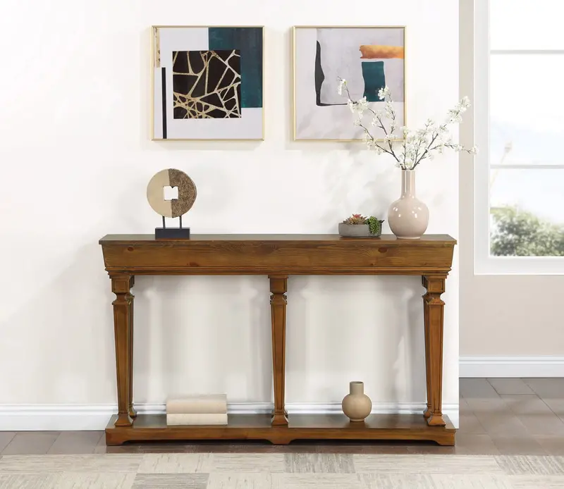Garrison Solid Wood Console Table For Entryway Or Living Room 1