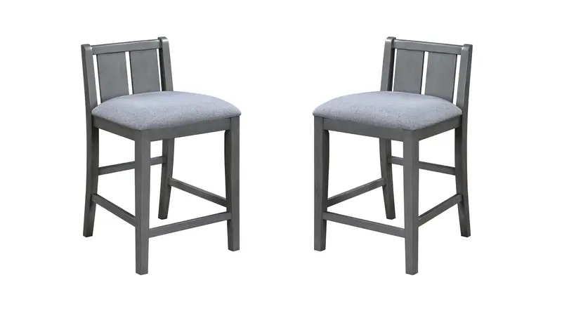 Graham Upholstered Counter Chairs – 20" Seat Height, Set Of Two 2