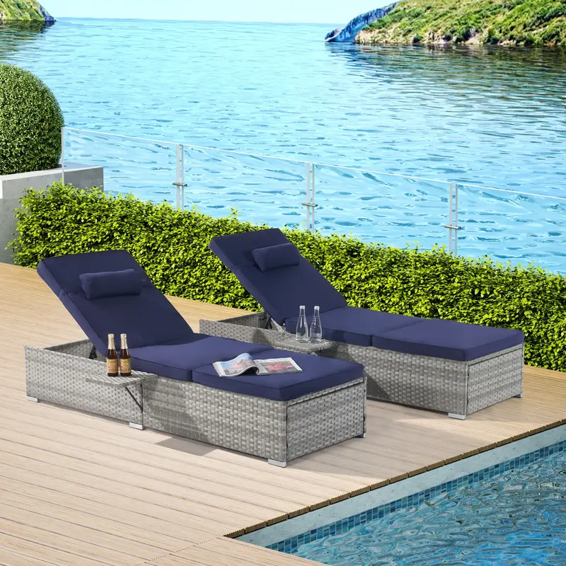 Gray All-Weather Outdoor Rattan Sofa For Patios And Decks 1