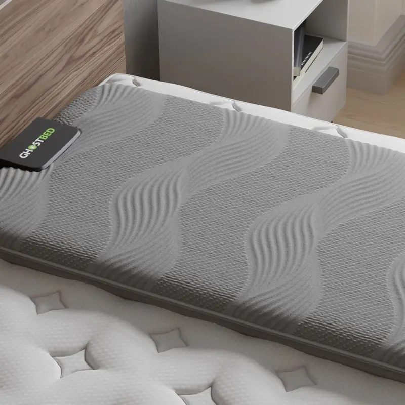 Gray Massage Topper Combining Gel-Infused Memory Foam And Advanced Air Cell Technology 1