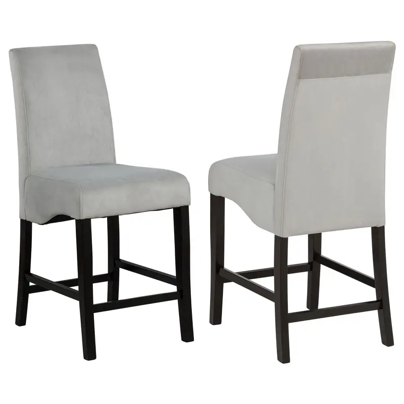 Gray Upholstered Counter Height Stools – Set Of 2 1