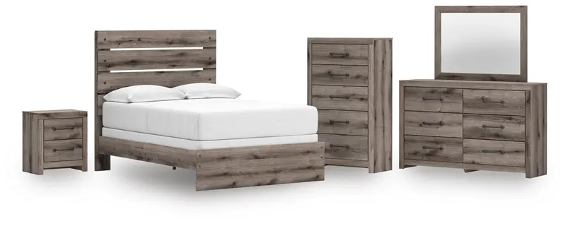 Graystorm Full Panel Bed Suite With Dresser, Mirror & Chest 1