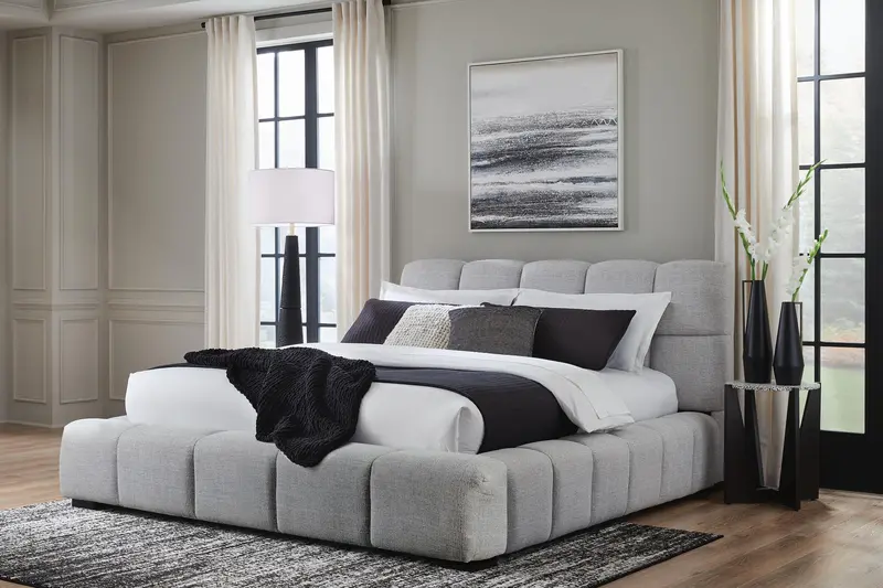 Grendusk Fabric Upholstered Platform Bed 1