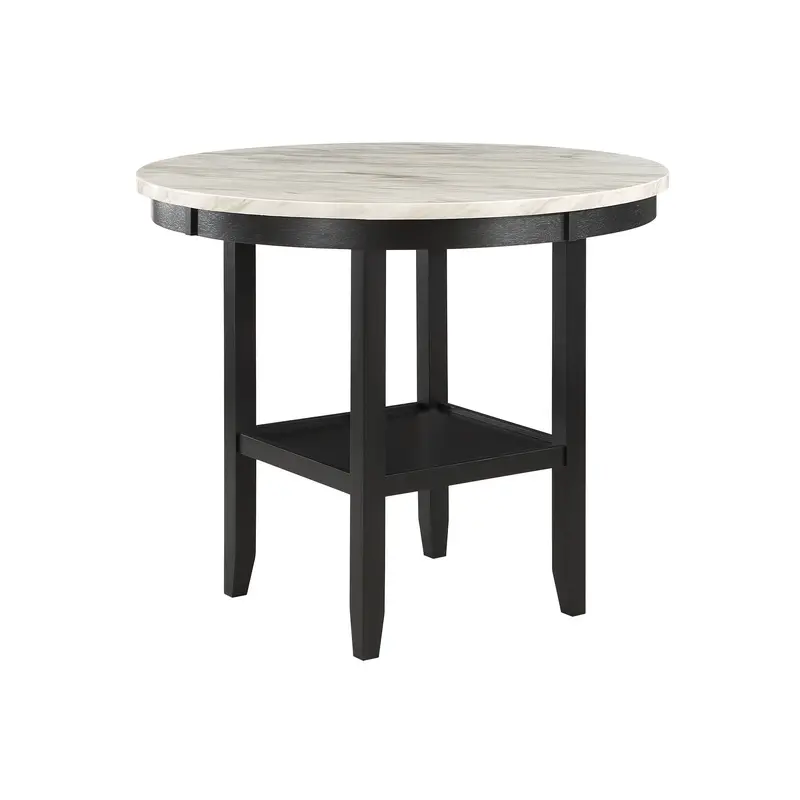 Greta Antique-White Bar Table With Rustic Charm 1