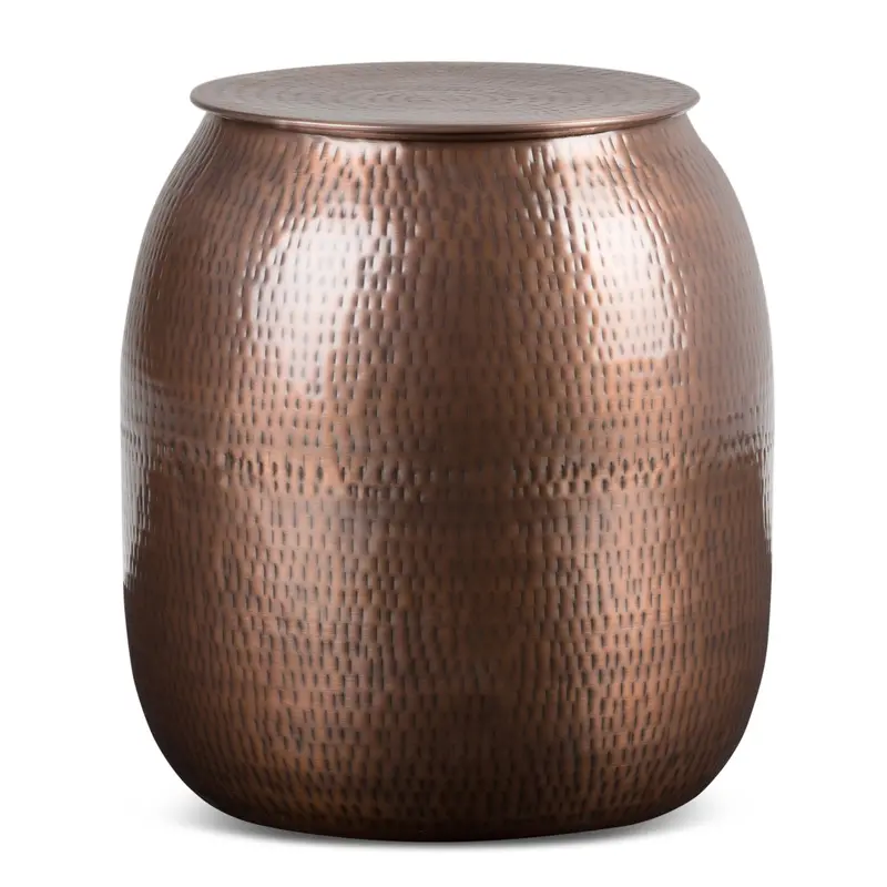 Griffen Metal Storage Accent Table With Wood Accents 3