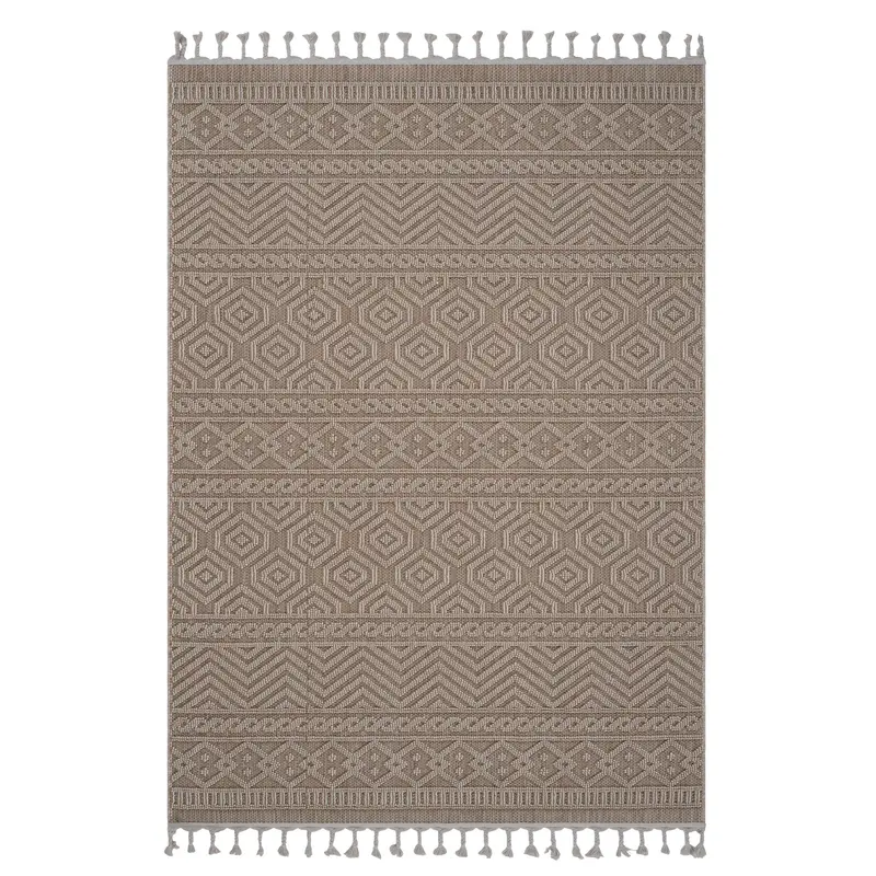 Guros 6' X 9' Contemporary Geometric Rug – Rich Mocha 1