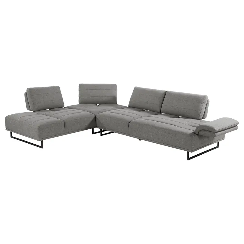 Harnal Taupe Adjustable-Back L-Shape Sectional For Customized Seating Comfort 1