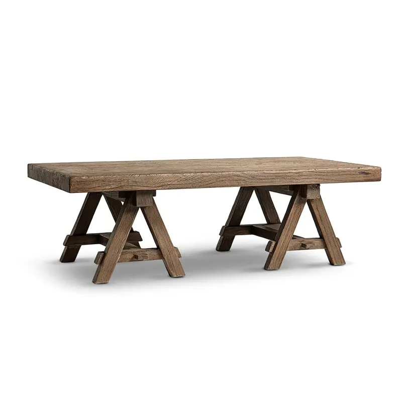 Hawthorne Solid Wood Trestle Dining Table – Rustic Elegance Meets Sturdy Craftsmanship 1
