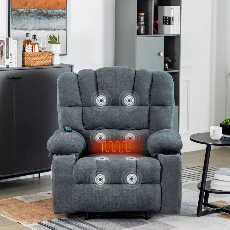 Heated Massage Recliner Sofa Chair With Vibration Therapy And Full-Body Relaxation 1
