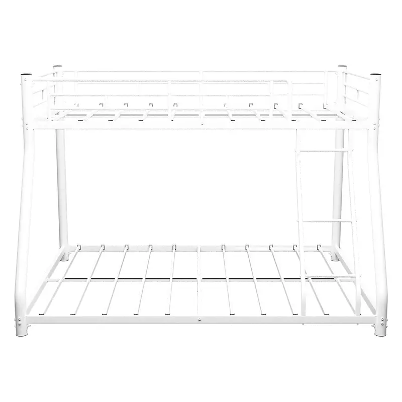 Heavy-Duty Metal Bunk Bed With Ladder And Safety Guardrail 2