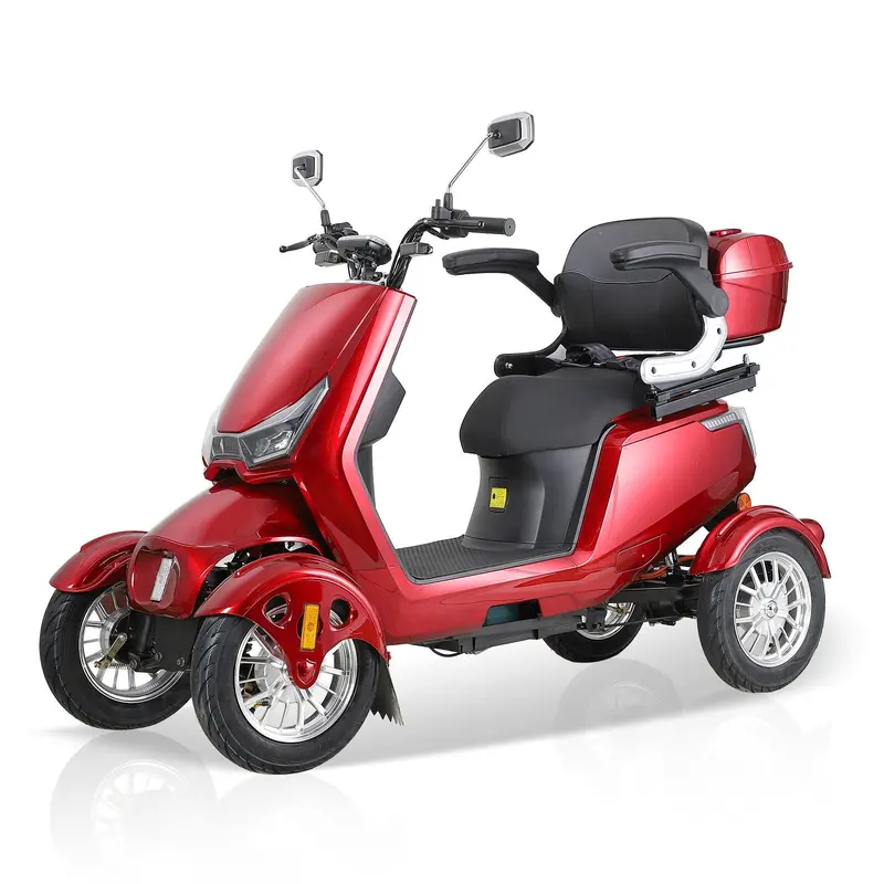 High-Power Heavy-Duty Electric Mobility Scooter – Extended Range & Wide-Body Design (Red) 1