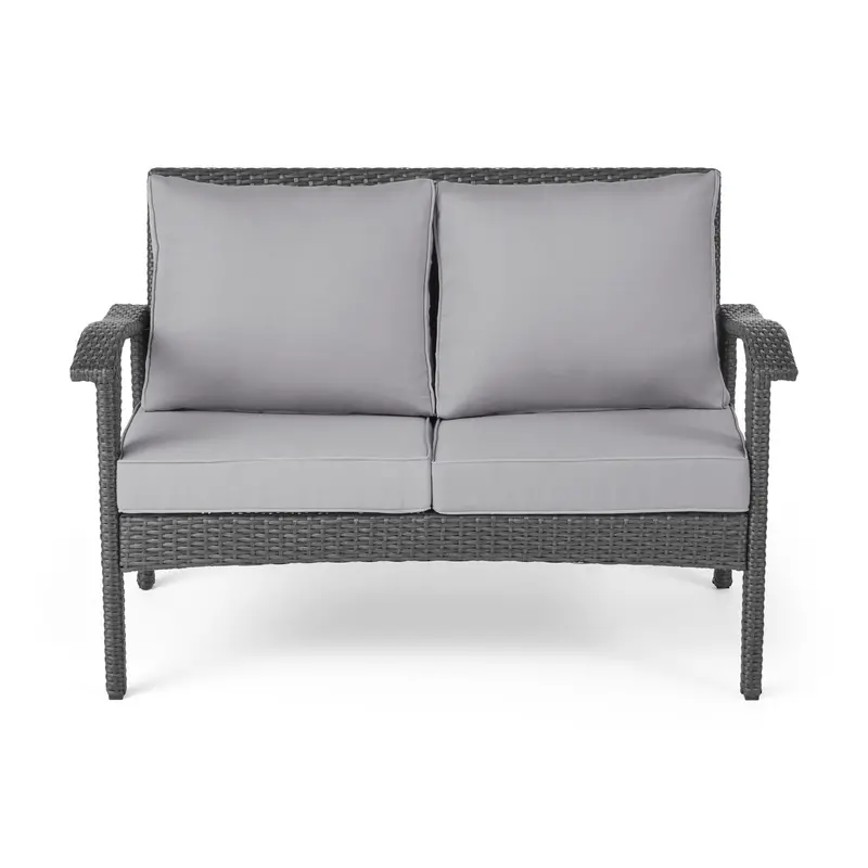 Honolulu Gray & Silver Loveseat For Compact Spaces 1