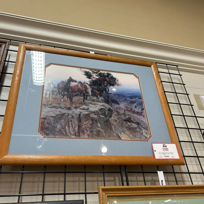 "Horse Lookout" Framed Wall Art – Equestrian-Themed Print (Kl) 1