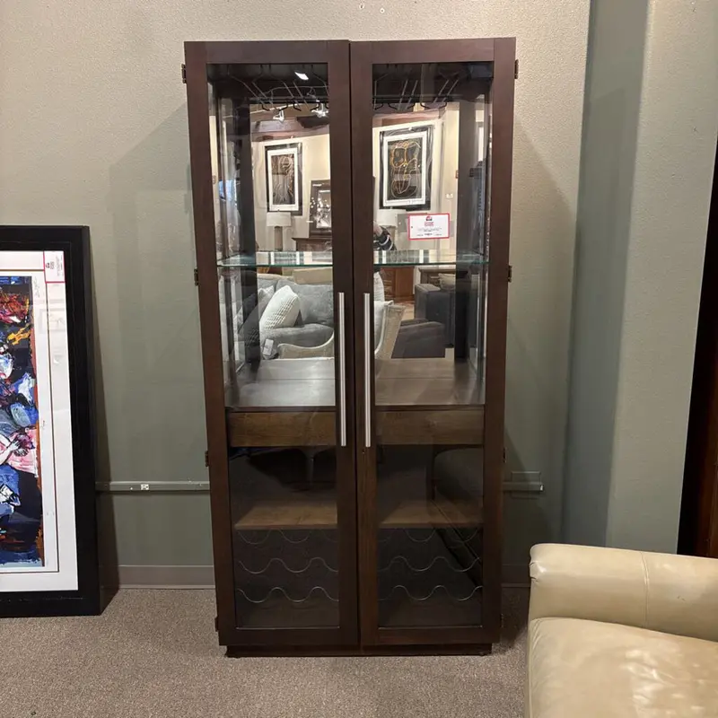 Howard Miller Freestanding Wine Cabinet With Glass Doors 1