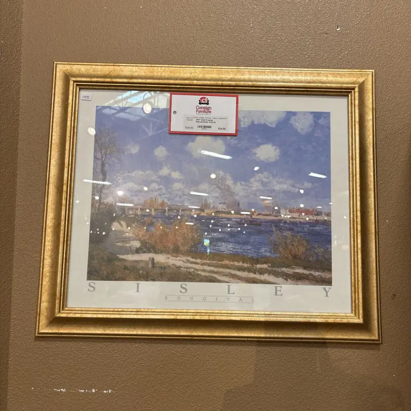 Impressionist-Style Wall Art In Elegant Gold Frame (Lh) 1
