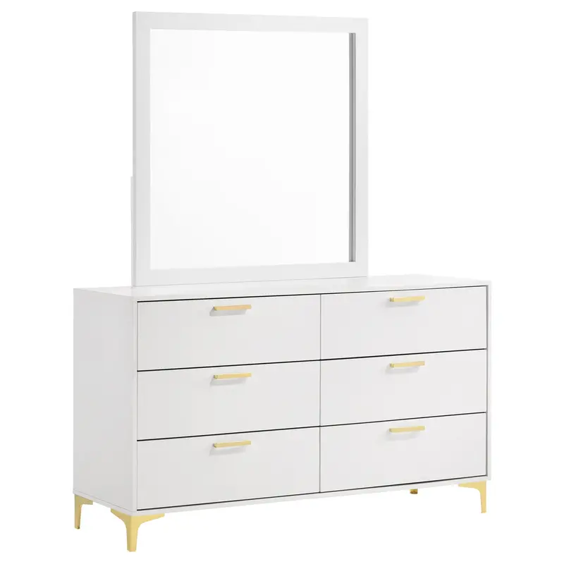 James White 6-Drawer Dresser With Full-Length Mirror 1