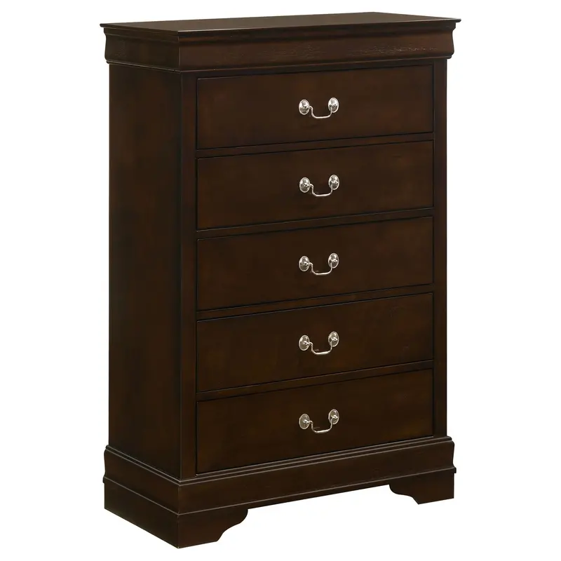Janson Cappuccino 5-Drawer Bedroom Chest 1