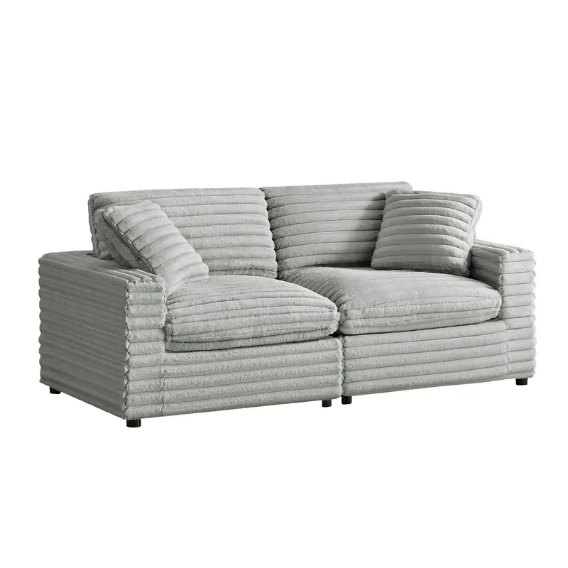 Jenny 2-Piece Gray Sectional Sofa 1