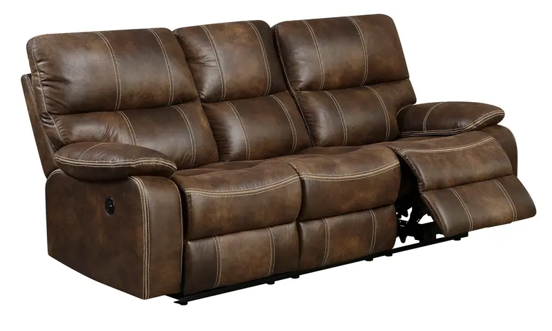 Jessie James Chocolate Brown Three-Seat Sofa 1